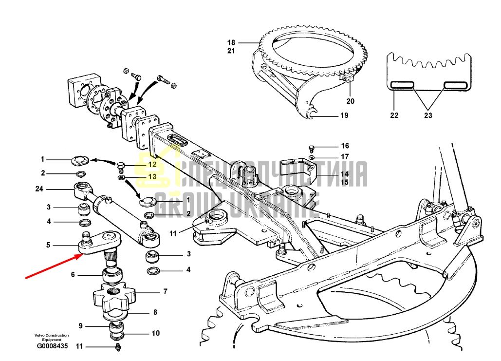 Купити Volvo CH69772 Рукоятка грейдера G700, G900