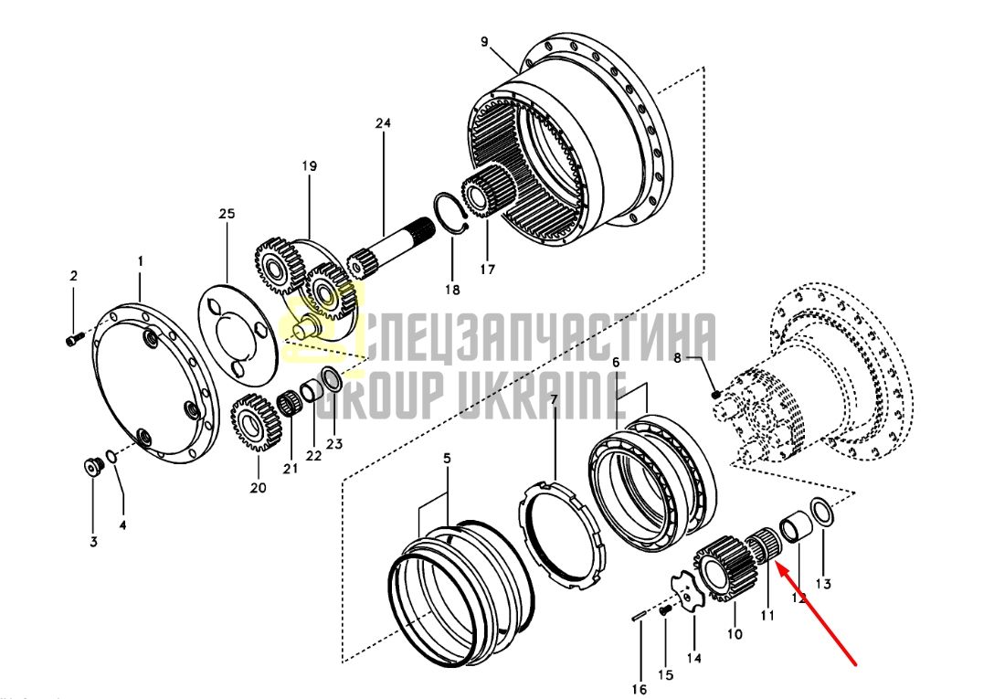 Підшипник редуктора VOLVO EC140B SA8230-32430