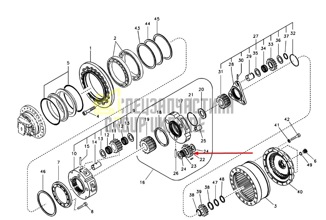 Volvo SА7117-34300 Шестерня планетарна (2-го ступеня)