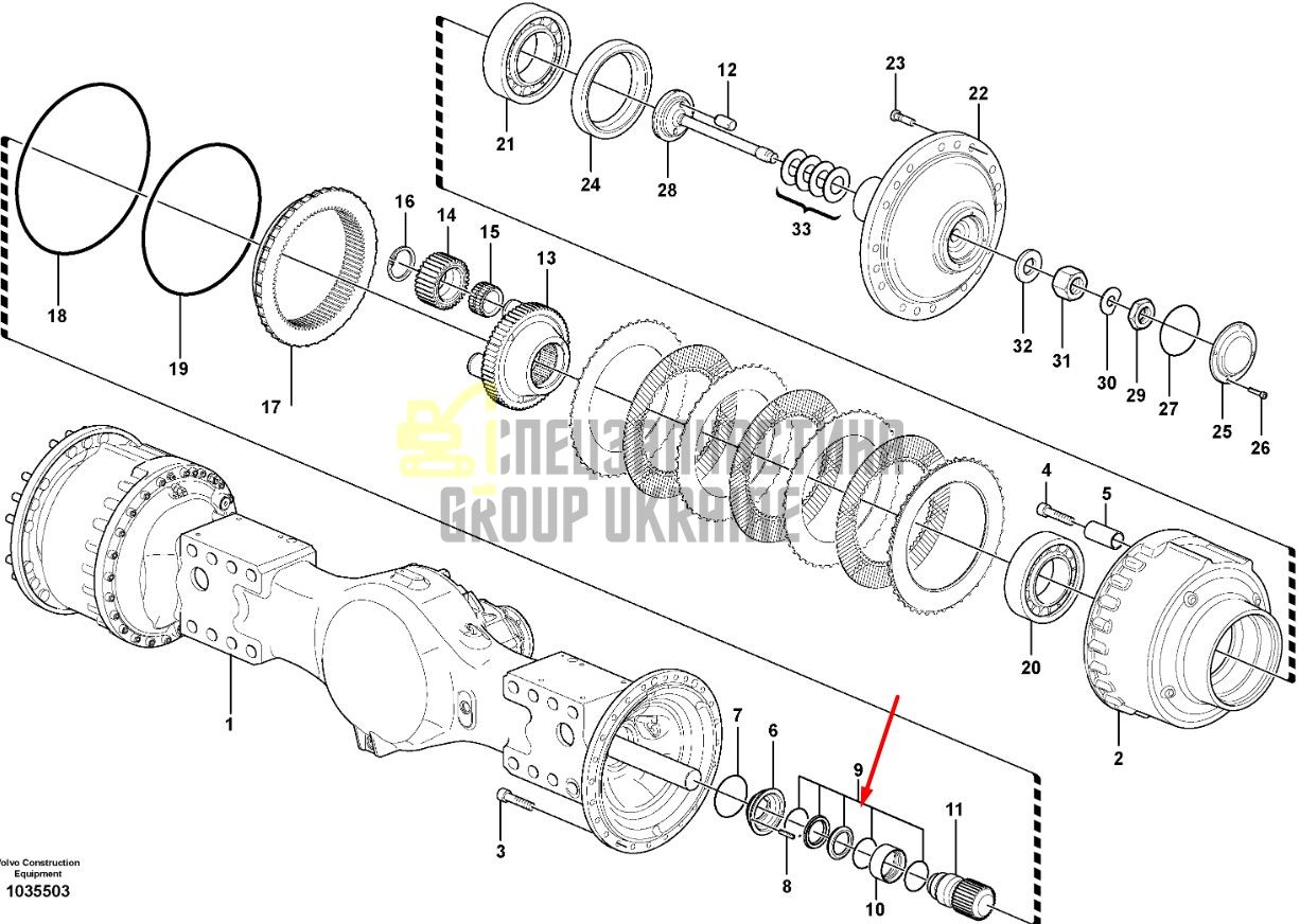 Сальник бортового редуктора 11143271 Volvo A35, A40 даукон, ущільнення