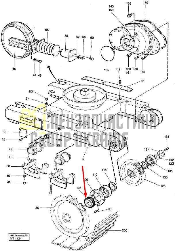 Сальник бортового редуктора 14013313 Volvo EC230 даукон, ущільнення