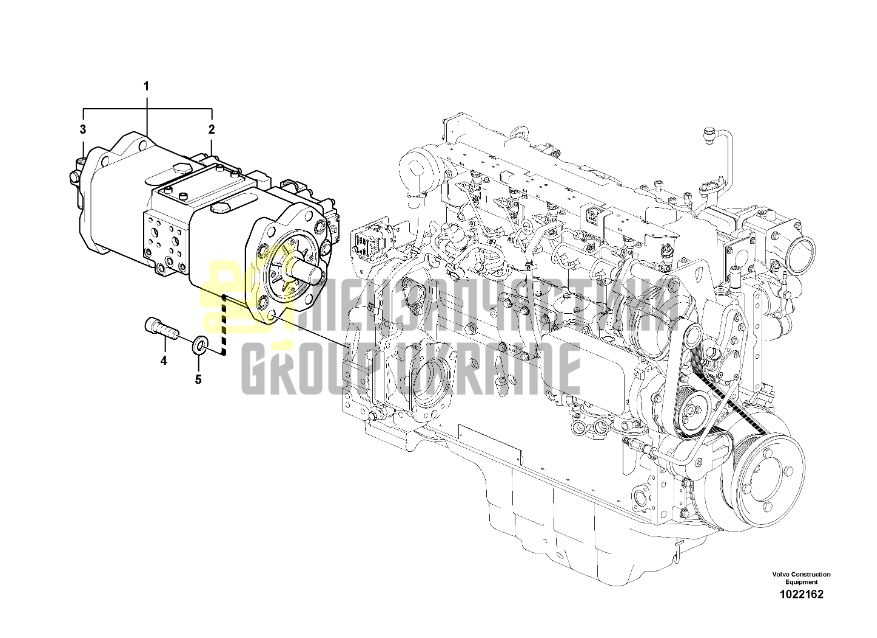 Volvo VOE14531300 Насос гідравлічний у зборі без PTO Kawasaki