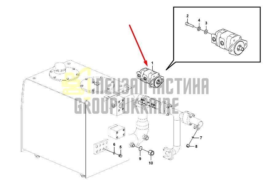 Volvo VOE14602252 Насос шестерний для EC340D, EC380D