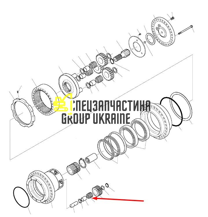 109-00145 Підшипник у редуктор ходу Doosan S255LC-V