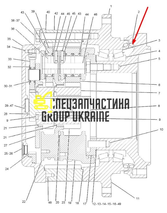 2059025 Сальник даукон Caterpillar 330