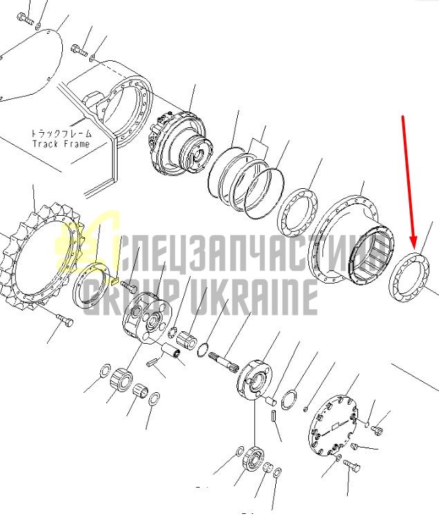 207-27-61310 Підшипник редуктора ходу Komatsu PC160, PC180, PC200