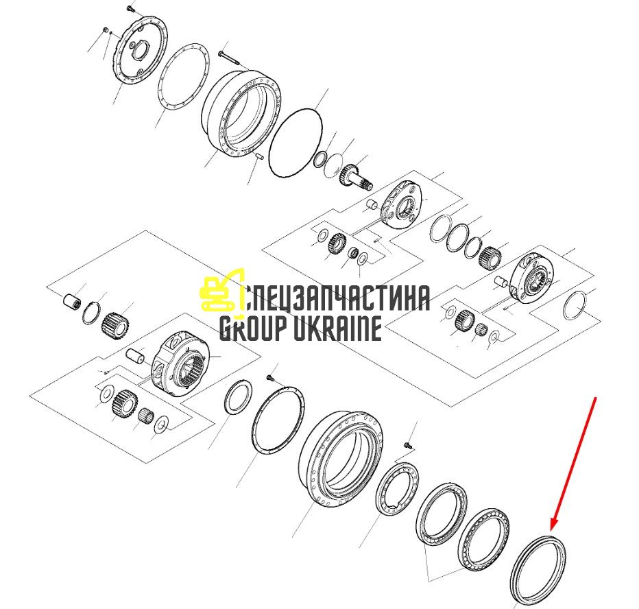 2180-6059 Плаваюче ущільнення (доукон) для екскаваторів Doosan Solar SL225LC-V