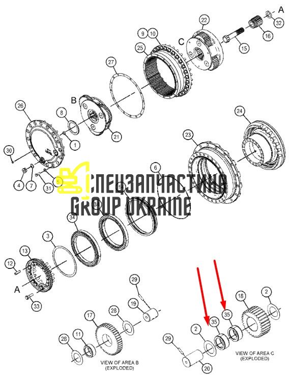2966268 Роликовий підшипник Caterpillar D5