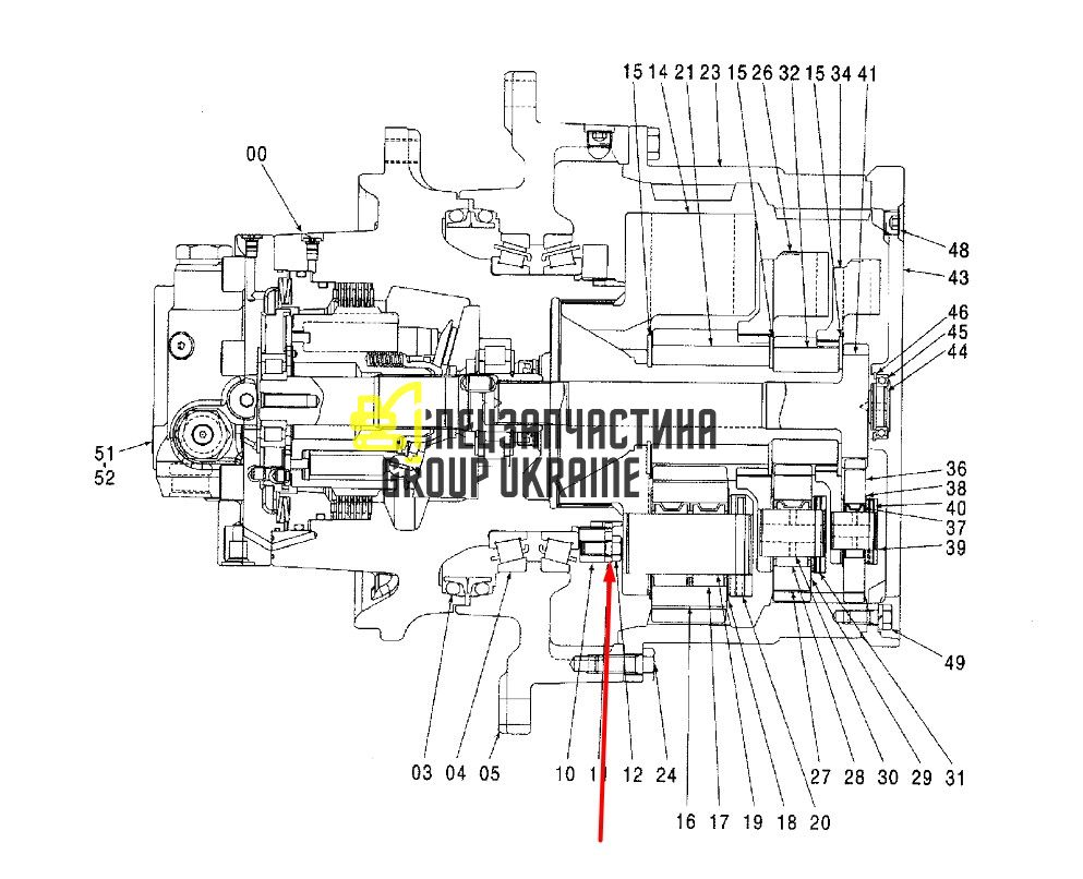 4470326 (4192974) Замок гайки редуктора ходу Hitachi ZX280~ZX370