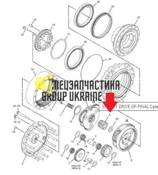 7Y1430 Сонячна шестерня Caterpillar 320