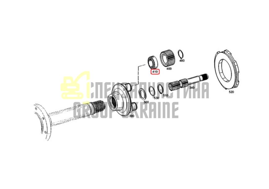 Придбати ZF 0750.118.494, K9009631, 333-8050, ZGAQ-03515, 332/Y9804, AT339627, 10489641, 84406603 Підшипник на міст MT-E 3