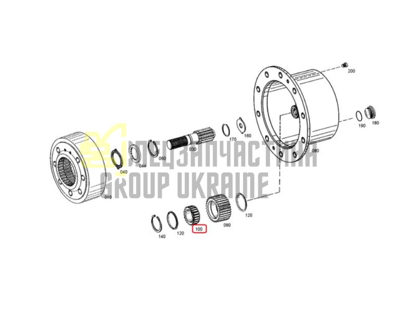 Придбати ZF 4472.329.011 Підшипник сателіту для APL-B745, APL-B755