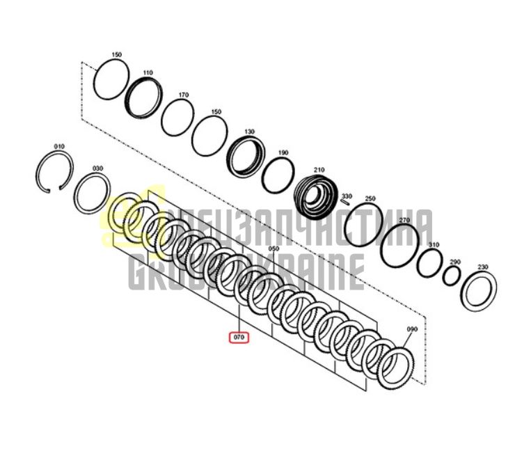 Придбати ZF 4143.251.002, 1.222-00030, 8U-5988, ZGAQ-01001, AT322036, 7015915, 84396892, 10/907388 Диск фрикційний КПП0, 2