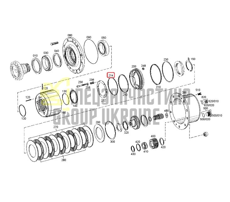 Придбати ZF 0501.335.455, 121-7638, ZGAQ-05734, 0501.311.588 Кільце опорне тефлонове 167х159,60х2